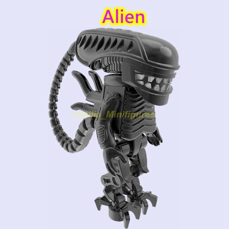 Compatible With Lego Minifigures Alien VS Predator Garage Kits Building Blocks Toys For Children