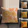 Retro Floral Ins Cushion Cover Natural Linen Organic Fabric Double-Sided Printing Sofa Home Decor Gift Pillow Case