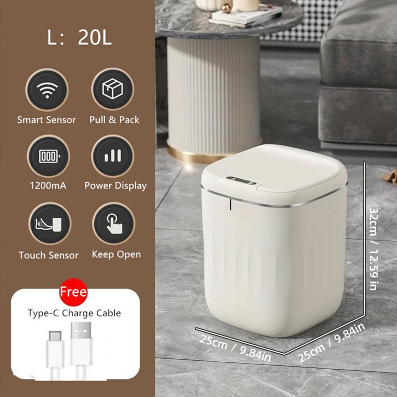 Intelligent Induction Trash Can Living Room Bedroom Rechargeable Waterproof Anti-odor Automatic Opening Of The Lid Rubbish Bin