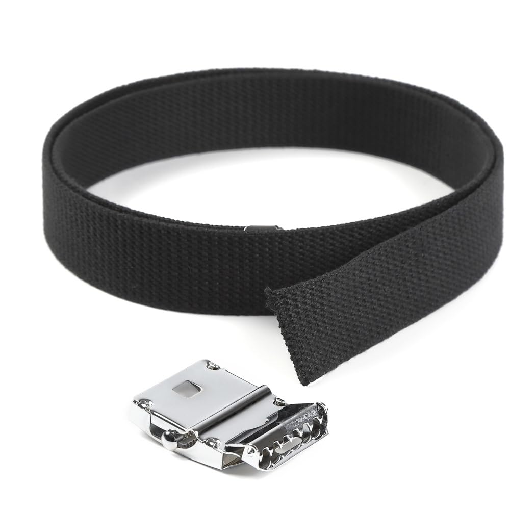 Kajimake Cotton GI Belt for Work and Casual Roller Buckle 32mm Wide Up To Size M Wear, (Silver), (Waist 100cm), Green,