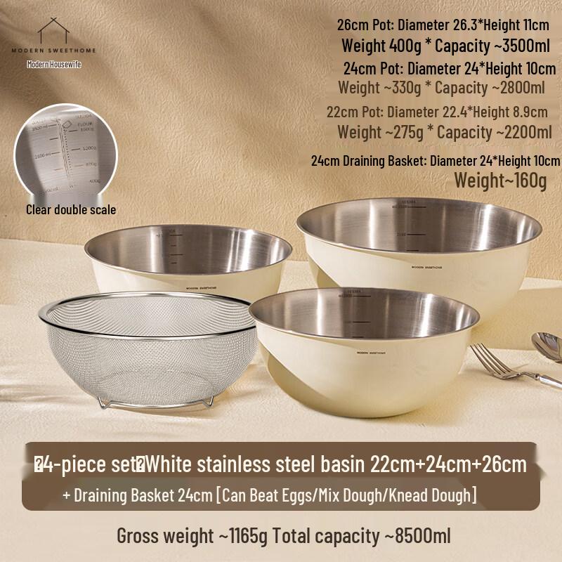 ZISIZ Food Grade Stainless Steel Basin