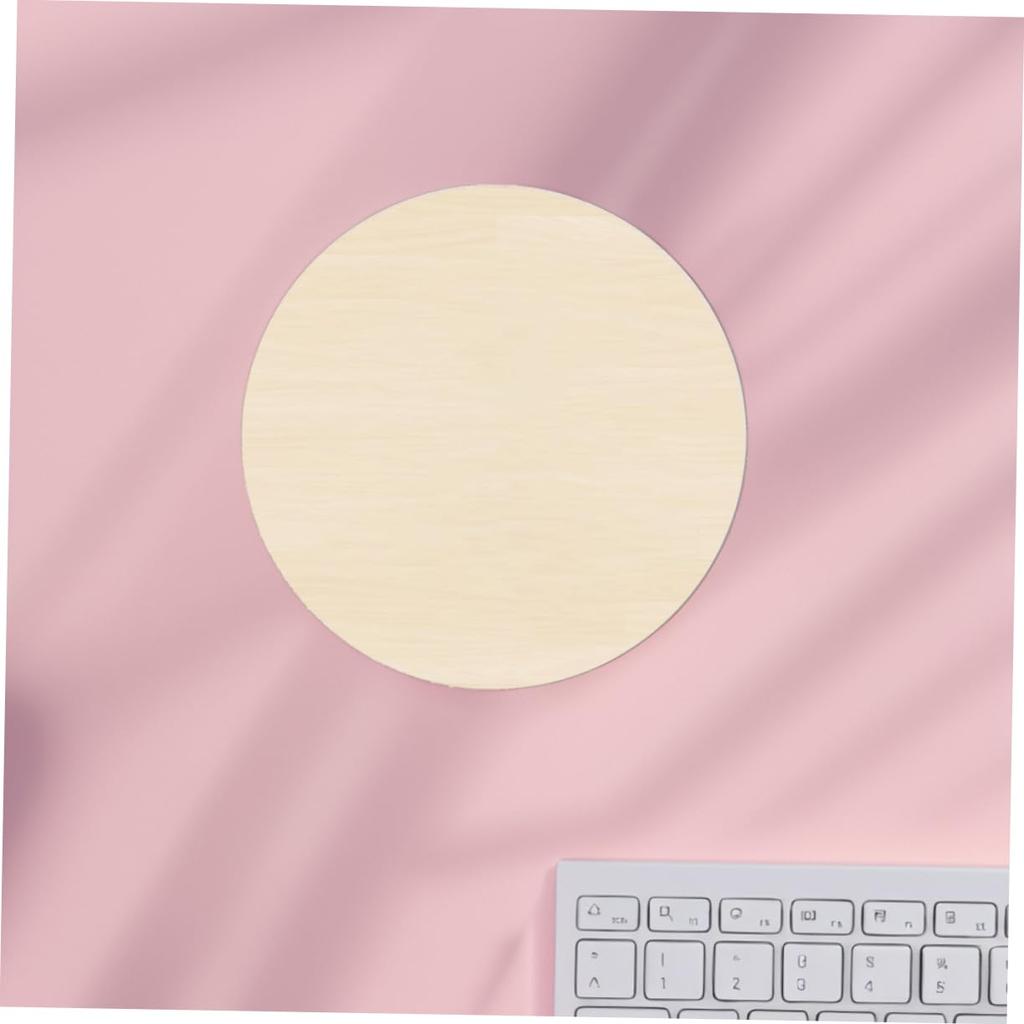 KALLORY Round Wooden Boards, 25cm, Set of 5, Wooden Plates, Round Wood, DIY Crafts, Handmade, Tole Painting, Signs, Trivets, Materials, Handmade Art