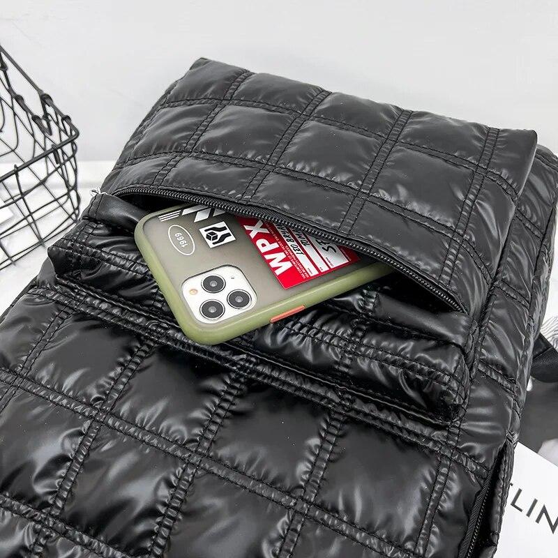 2024 Fashion Backpack Women's New Fashion Space Cotton Large Capacity Travel Backpack