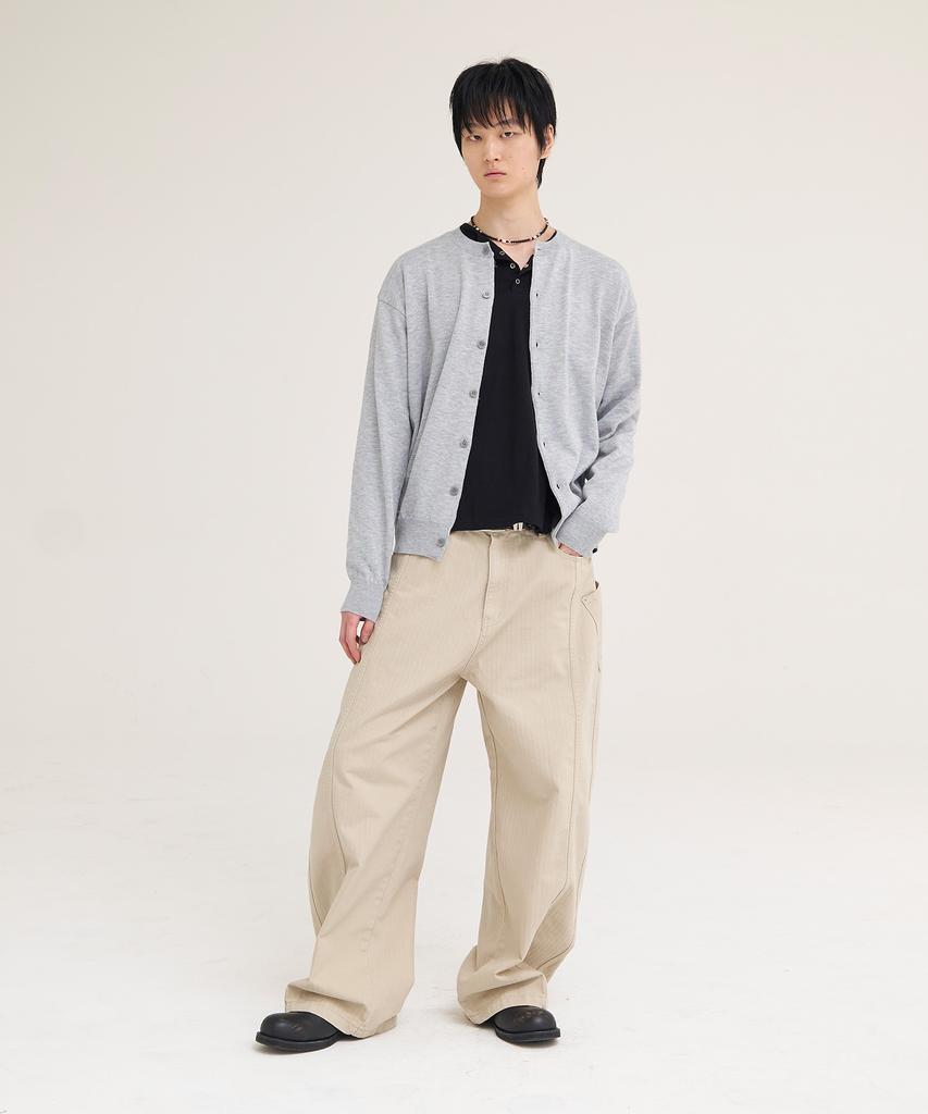 Akecii Andy Soft Cardigan_Melange Grey