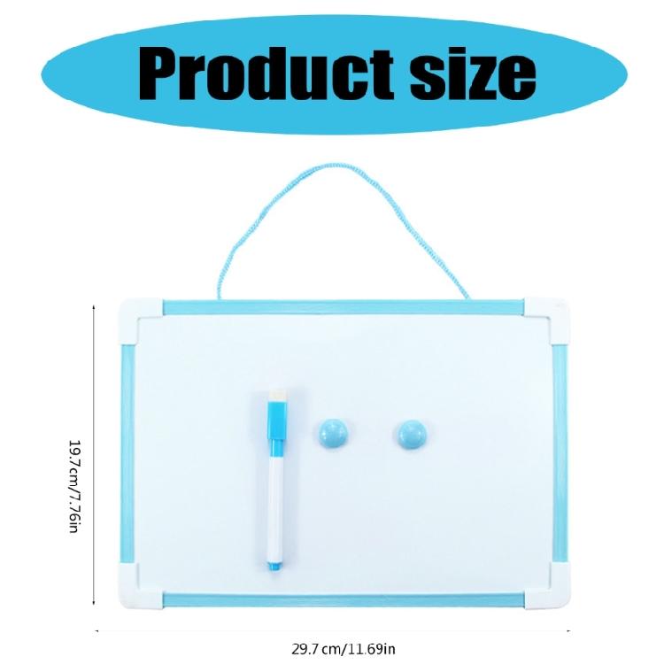 Magnetisches zweiseitiges Whiteboard Hängendes Memo Board, Abwischbares Kinder Zeichenbrett Set mit Stiften und Magneten,
