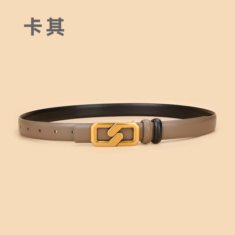 Women'S Leather Belt Wide Jeans With Decorative Waist Seal Dress Women'S Belt Belt Goods