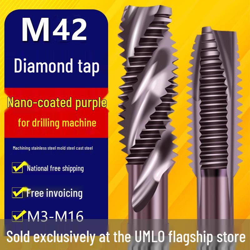 Nano-Coated Spiral Point Cobalt Tap for Stainless Steel, Sizes M3-M12