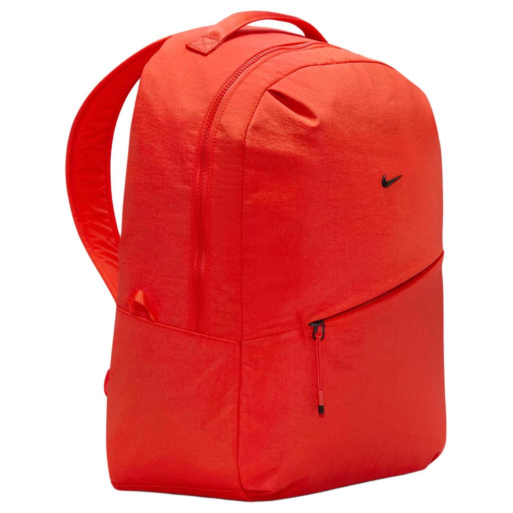 Nike Aura 22L Solid Color Versatile Double Zipper Fabric Backpack Unisex Backpack Passionate-Red HF7007-633