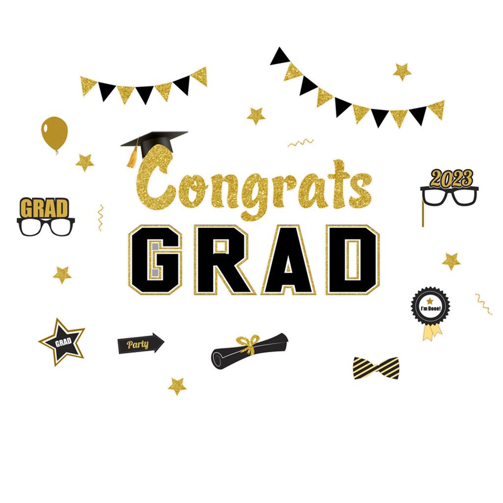 Car Sticker Magnetic Decal Graduation Cap Decoration Refrigerator Magnet Garage Door Bumper Sticker Reflective Car Decor