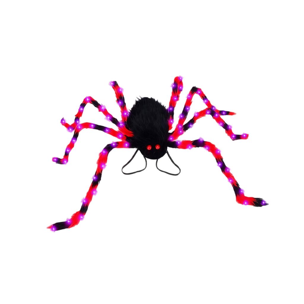 Halloween Plush Backpack with Light-Up Eyes, Candy Bag for Kids and Adults