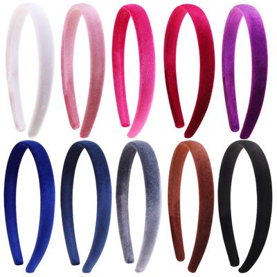1.5cm Velvet Headbands for Women Soft Hairbands Fashion No Slip Headband for Girls Candy Color DIY Hair Accessories