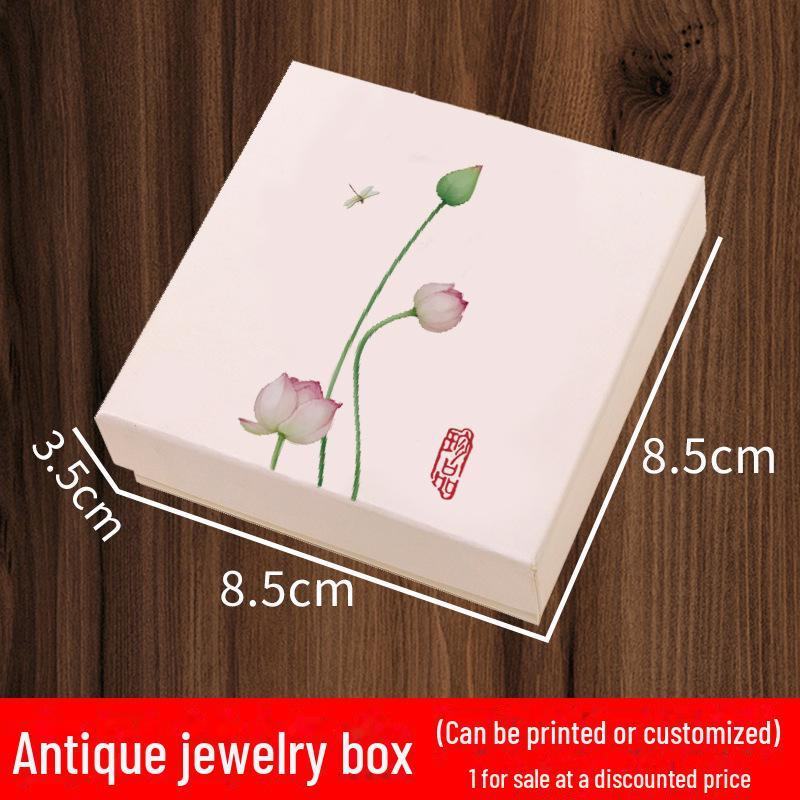 Lotus Pendant and Brooch Gift Box with Cover for Bracelet or Jewelry