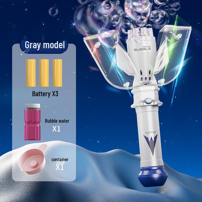 

Детская ручная электрическая машина для выдувания пузырей - Игрушка-трансформер «Божественный световой меч»