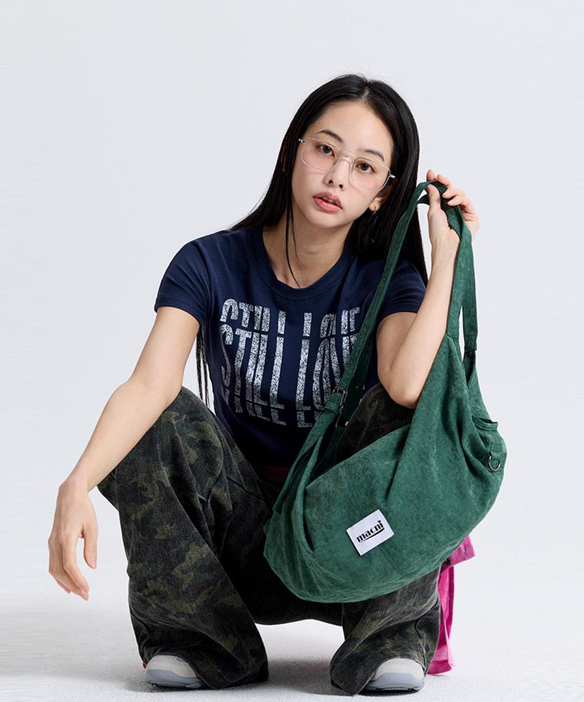 Macni Double Strap Shoulder Bag Green