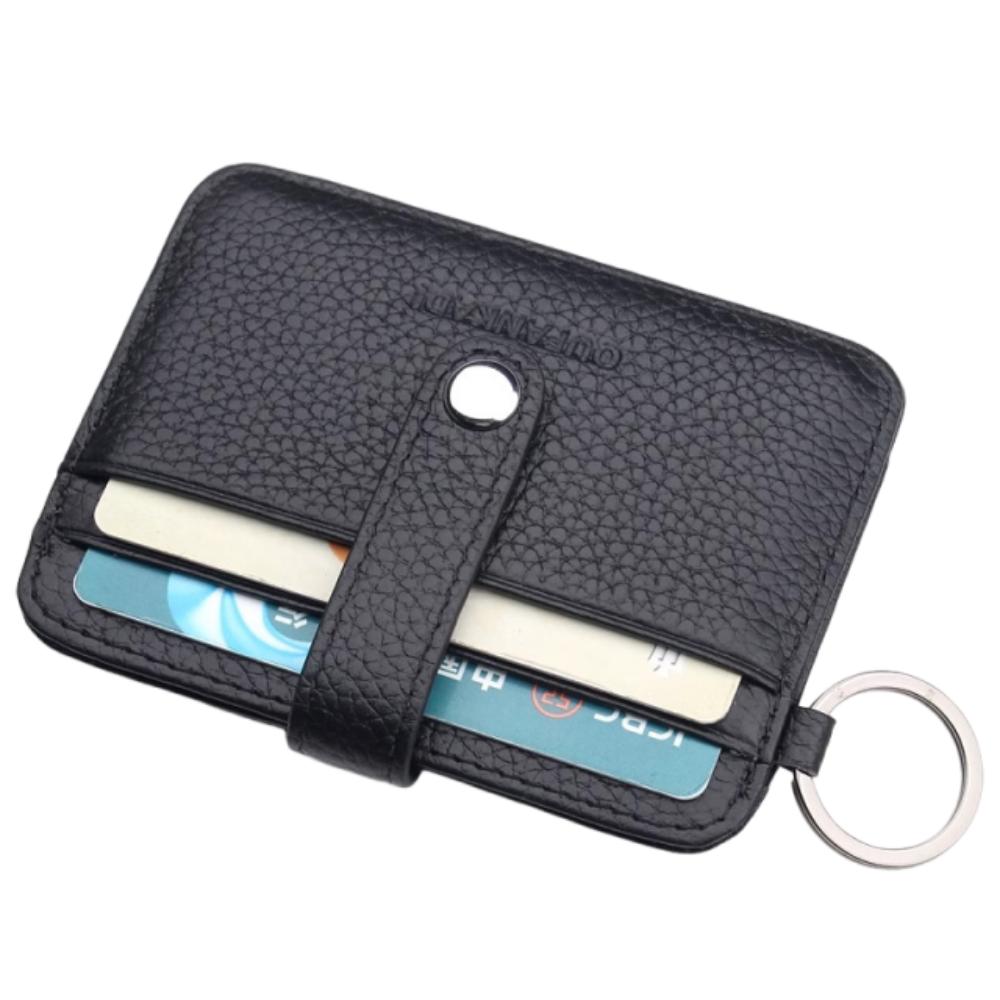 

Practical Waterproof Credit Card Bag Solid Color Hasp Closure Mini Coin Pocket Portable Multifunction PU Coin Purse Unisex