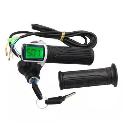 Acelerador de Puño Giratorio para Bicicleta Eléctrica de 24V/36V/48V con Pantalla LCD de Batería Acelerador para Bicicleta Eléctrica