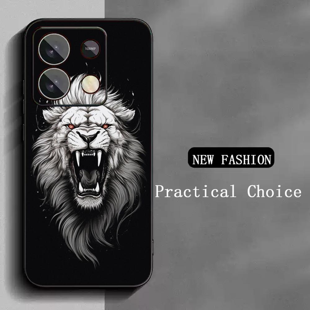 Cool king lion fashion design Phone Case For Redmi Note 14 13 12 11 Pro Plus S 5G 14C A3 Soft Black Phone Cover
