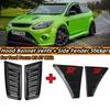 For Ford Focus RS ST MK2 Car Front Engine Hood Bonnet Vents Air Inlet + Side Fender Vent Air Outlet Decoration Stickers Cover