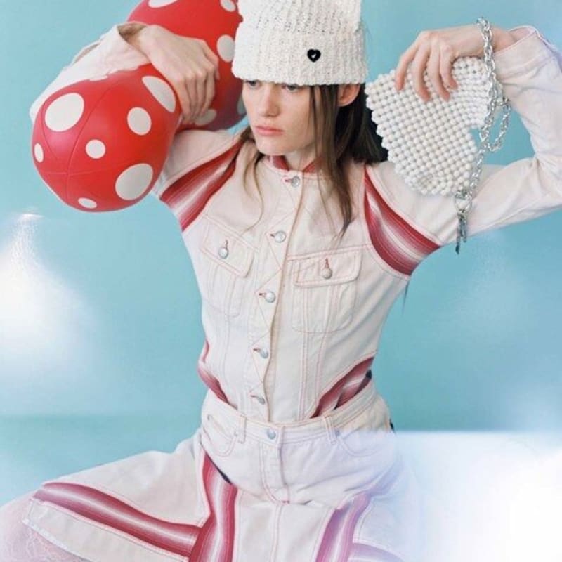 AWESOME NEEDS SS CAT KNIT HAT_WHITE