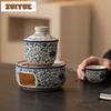Ru Kiln Sea Wave Tea Warmer Holder Alcohol Burner Stove Kettle Stand Boiling Water Carbon Furnace Tea Services Ornaments Craft