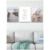 3 Canvas Walls Coast Beach View Canvas Print Nordic Beige Pampas Living Room Bedroom Corridor Staircase Wall Decoration
