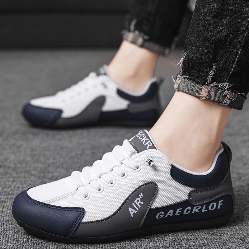 Men's Lightweight Breathable Slip-On Sneakers - Spring/Autumn Style, Color Block Design