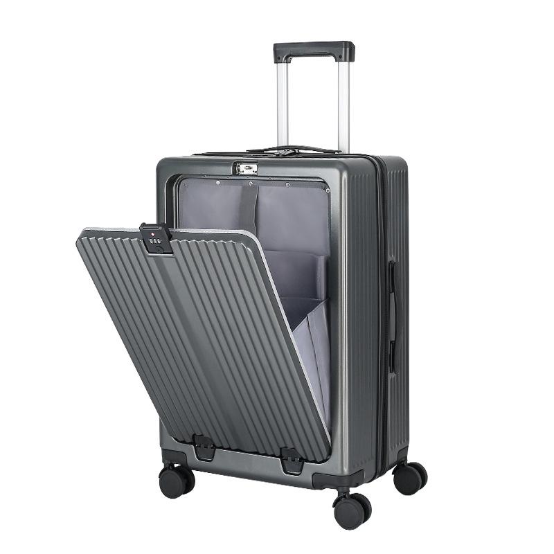 Yongsheng 20" Cabin Suitcase with Universal Wheels, Anti-Fall, 24" Optional, Front-Opening Trolley Case, Secure Lock.