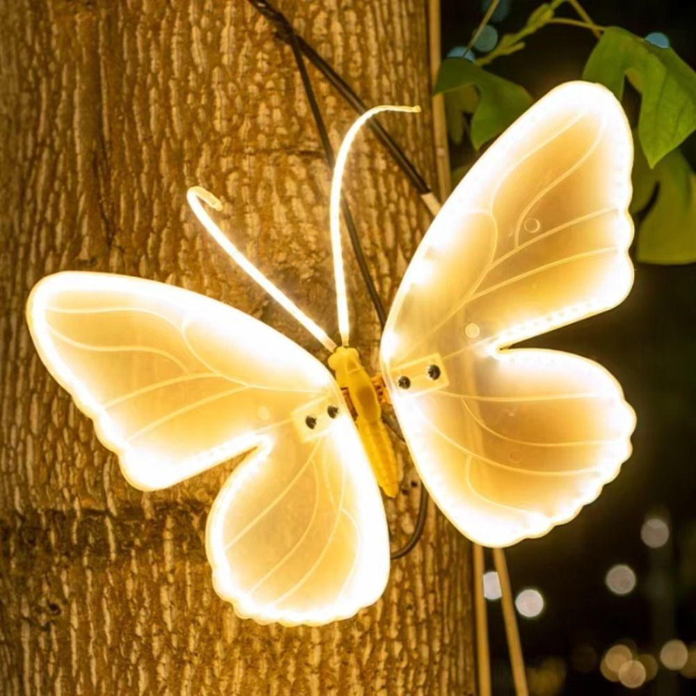 Fixed Model Outdoor Led Lamp Butterfly Shape Lighting  Garden DIY Decoration