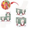 6pcs/set Decoration Supplies Cartoon Paper Box Christmas Packaging Box Snowman 3D Buckle Box