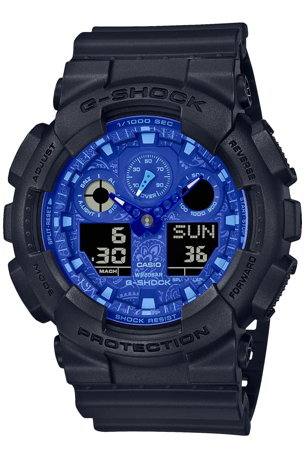 

Мужские наручные часы Casio Серия Black Blue Paisley G-Shock GA-100BP-1AJF,