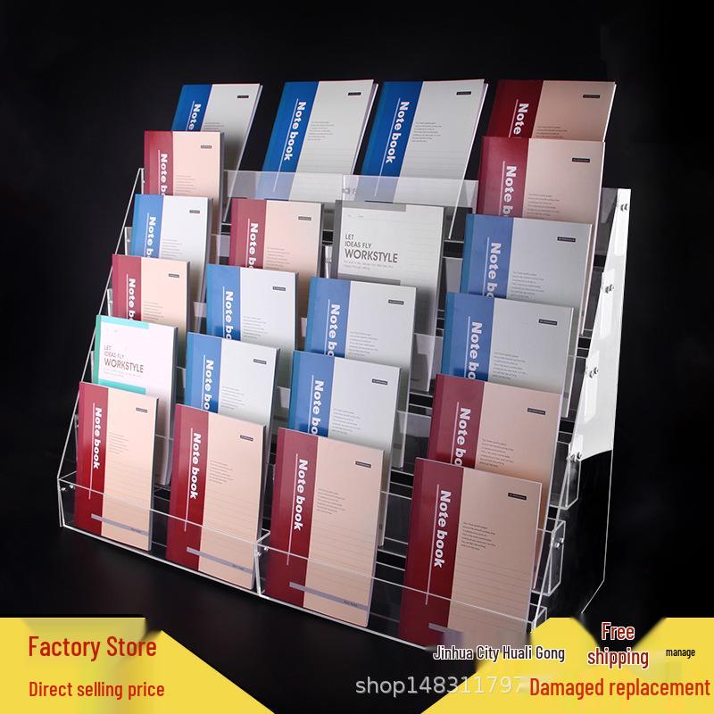 Acrylic Book & Journal Display Stand with Pen Holder