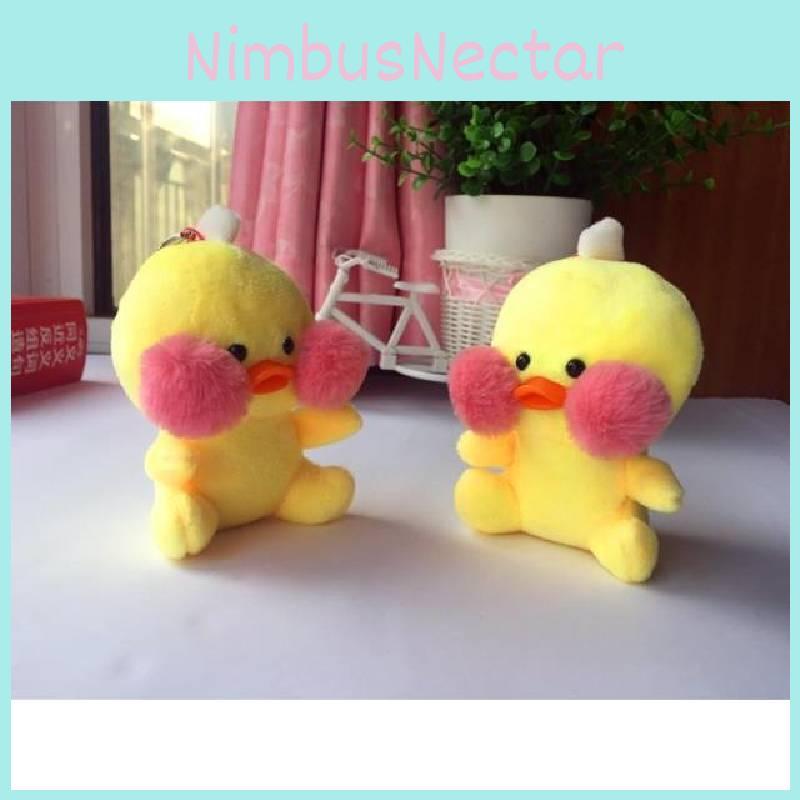 Adorable Hyaluronic Acid Duck Plush Toy Cute Mini Yellow Duck Bag Charm