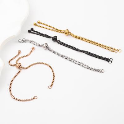 5 Stück/Los Neuer Titanstahl Ausziehbarer Stil Verlängerungskette DIY Schmuckherstellung Verstellbares Armband Zubehör Großhandel