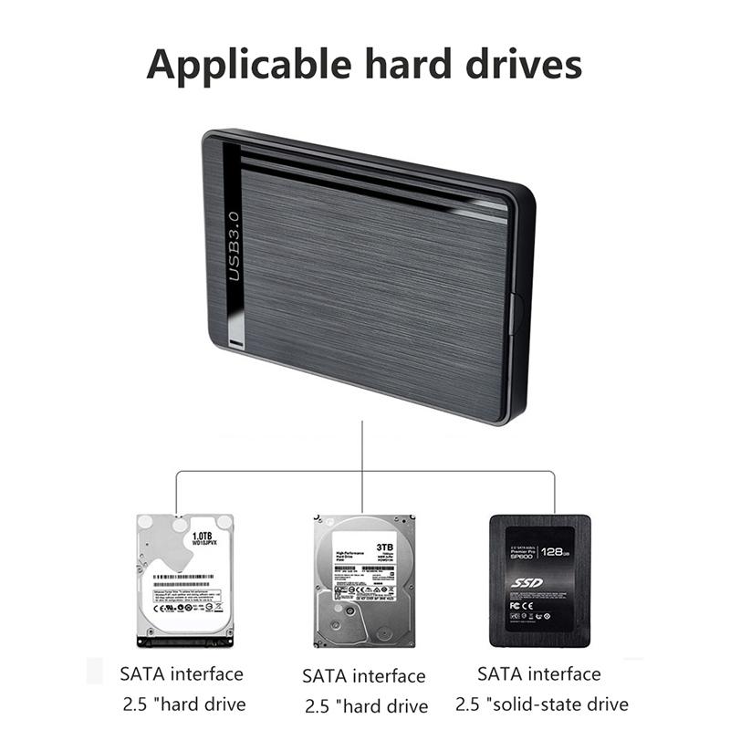 2.5-Inch Ssd Hdd Sata Driver-Free Micro Type-C Usb3.0 External Mobile Hard Drive Box Storage Device Efficient Office Game