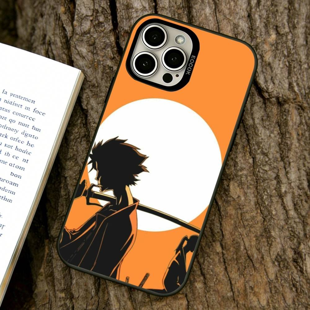 Samurai Champloo Phone Case For iPhone 17,16,15,14,13,12,11 Plus,Pro Max,XS,Colorful Silver Black Cover