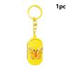 Mini Sliding Pill Box Keychain Compact Pill Container 3 Compartments BPA Free for Pocket Purse Travel Business Trip Use