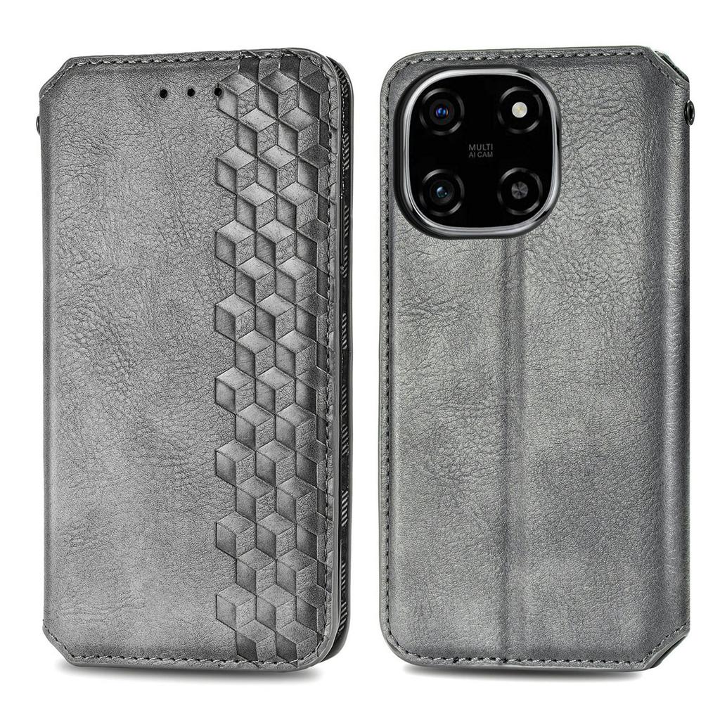 For Blackview Color 6 Case Rhombus Imprint PU Leather Wallet Phone Cover