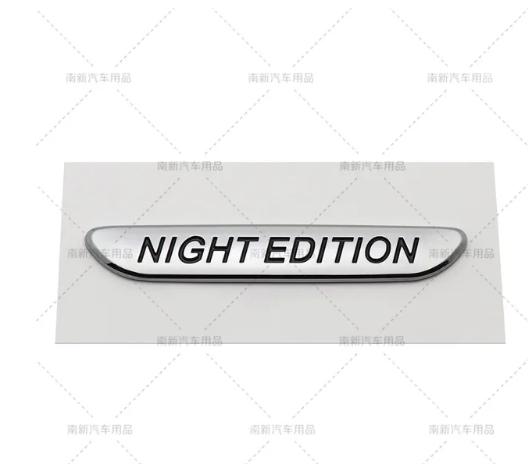 1X EDITION 1 Night Edition C300 C200L GLA CLA Chrome Silver Black Badge Car Styling Logo Stickers Emblem for Mercedes Benz AMG