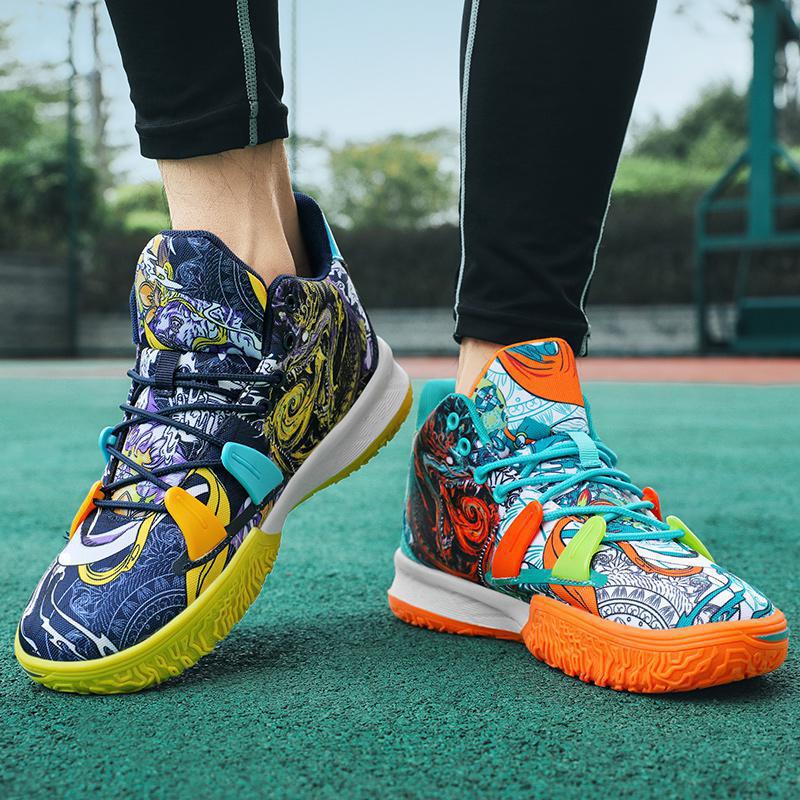 

Баскетбольные кроссовки, мужские «мандаринки», для реальных боев на цементном полу, нескользящие, молодежные беговые кроссовки 45
