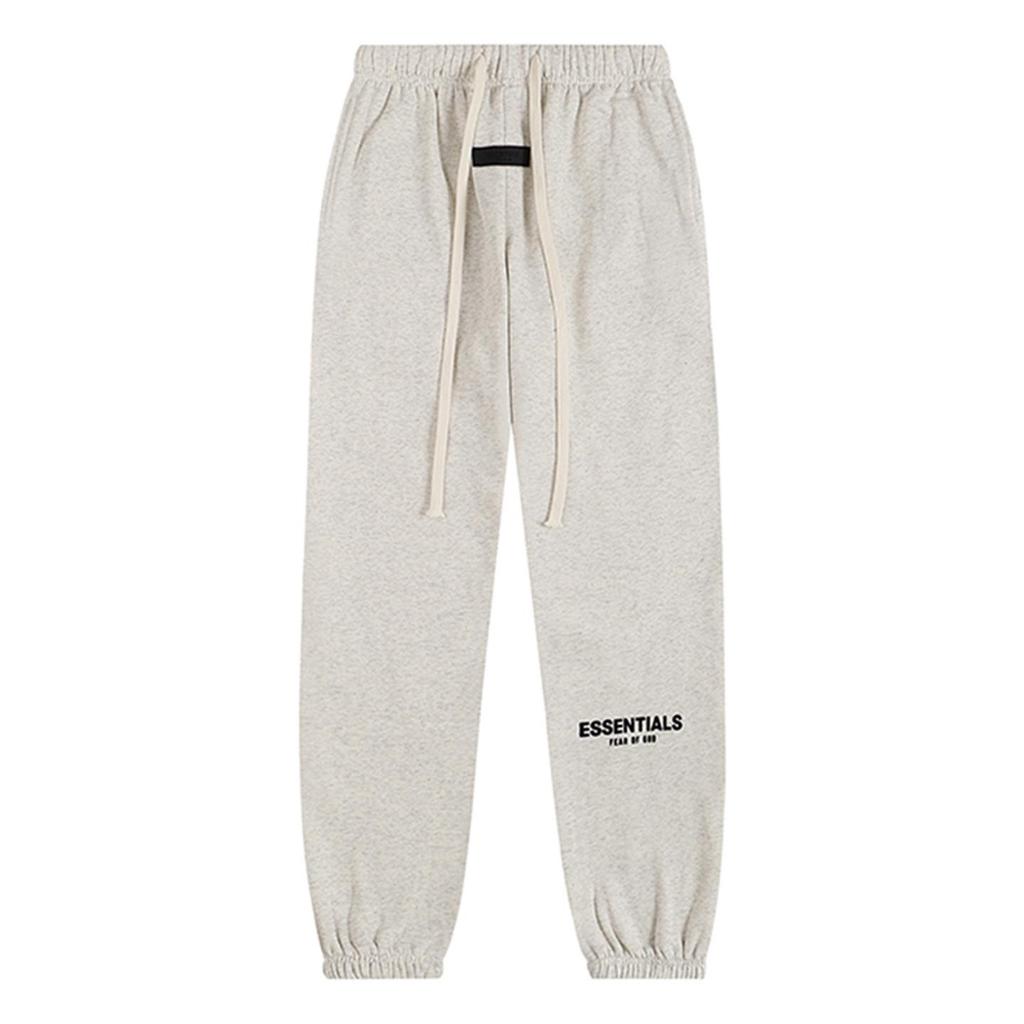 2025 Men's FOG Essentials Black Hooded Sweatshirt with Silicone Lettering and Double Stitching