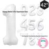 42-inch Matte White Nylon Number Balloon for Birthday or Wedding Decoration