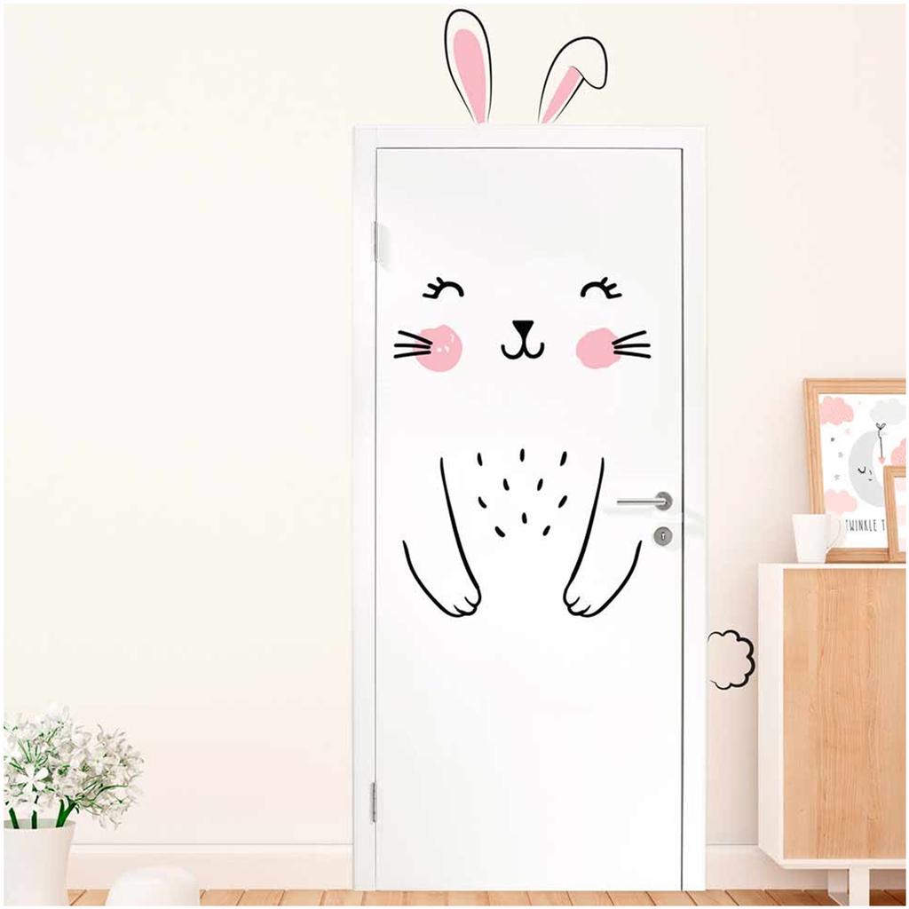 Les Trésors De Lily [Q6530] - Sheet of 'Rabbit' Door Stickers - One Size
