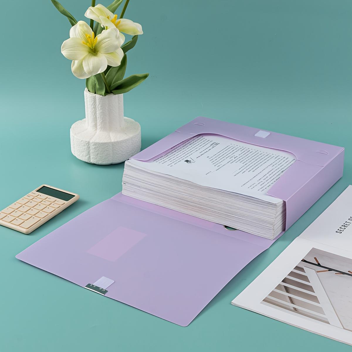 

Large Capacity Foldable Plastic File Box for Office Use, Thickened A4 File Organizer, for Accounting Vouchers Resources Contract