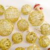 Christmas Gold Glitter Iron Wire Ball Vintage Christmas Tree Decor Hanging Christmas Gift Wrap Embellishment Home Holiday Decor