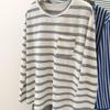 Women's Autumn Color-Block Striped Long-Sleeve Casual T-Shirt