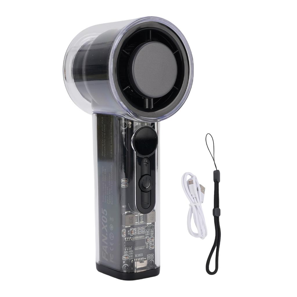 Portable Handheld Fan with Ice Cooling 100 Gears Quiet Semiconductor Cooling Mini High Speed Pocket Fan with Lanyard