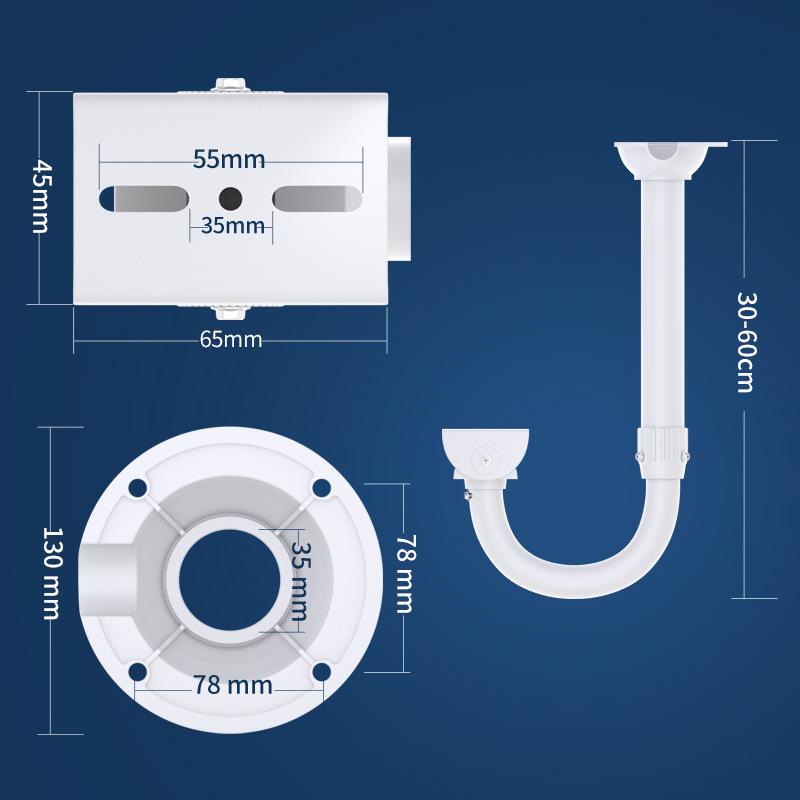 35mm Aluminum Alloy Telescopic Ceiling Mount Camera Bracket Short Model