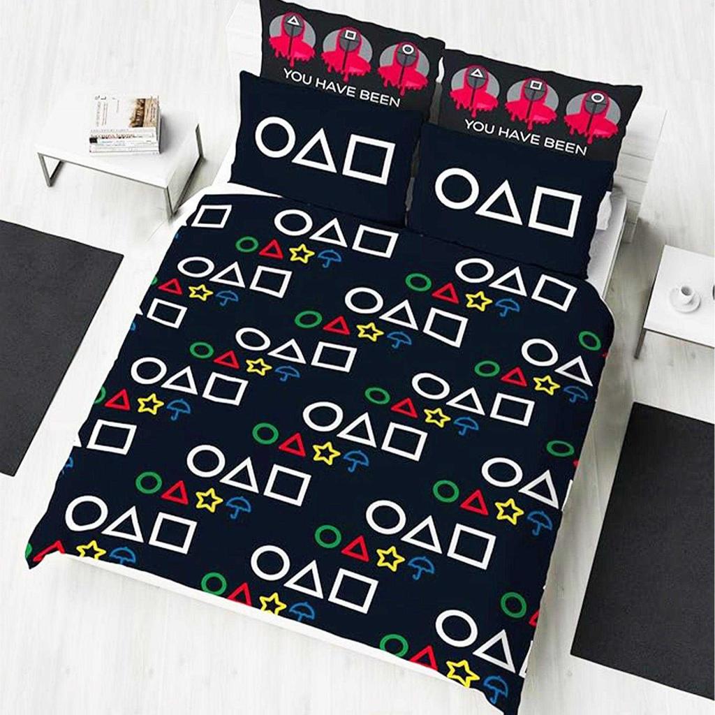 Squid Game Symbols Reversible Duvet Set