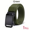 Premium Men's Tactical Belt New Automatic Buckle Canvas Belt Durable Tactical Workwear Belt for Men Outdoor Training Pants Belt