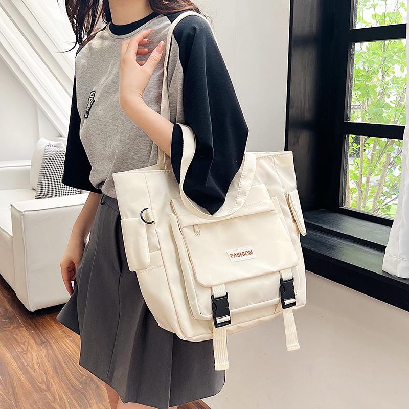 Large Capacity Soft Girl Shoulder Bag: Student Handbag for School, Tutoring, Commute